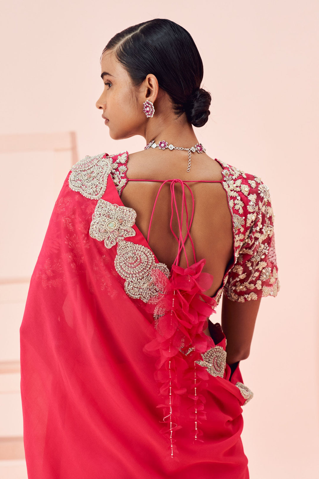 Fuchsia Saree with Bahaar Blouse