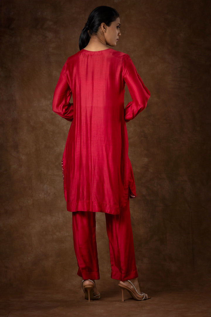 Rose Embroidered Kurta & Pants