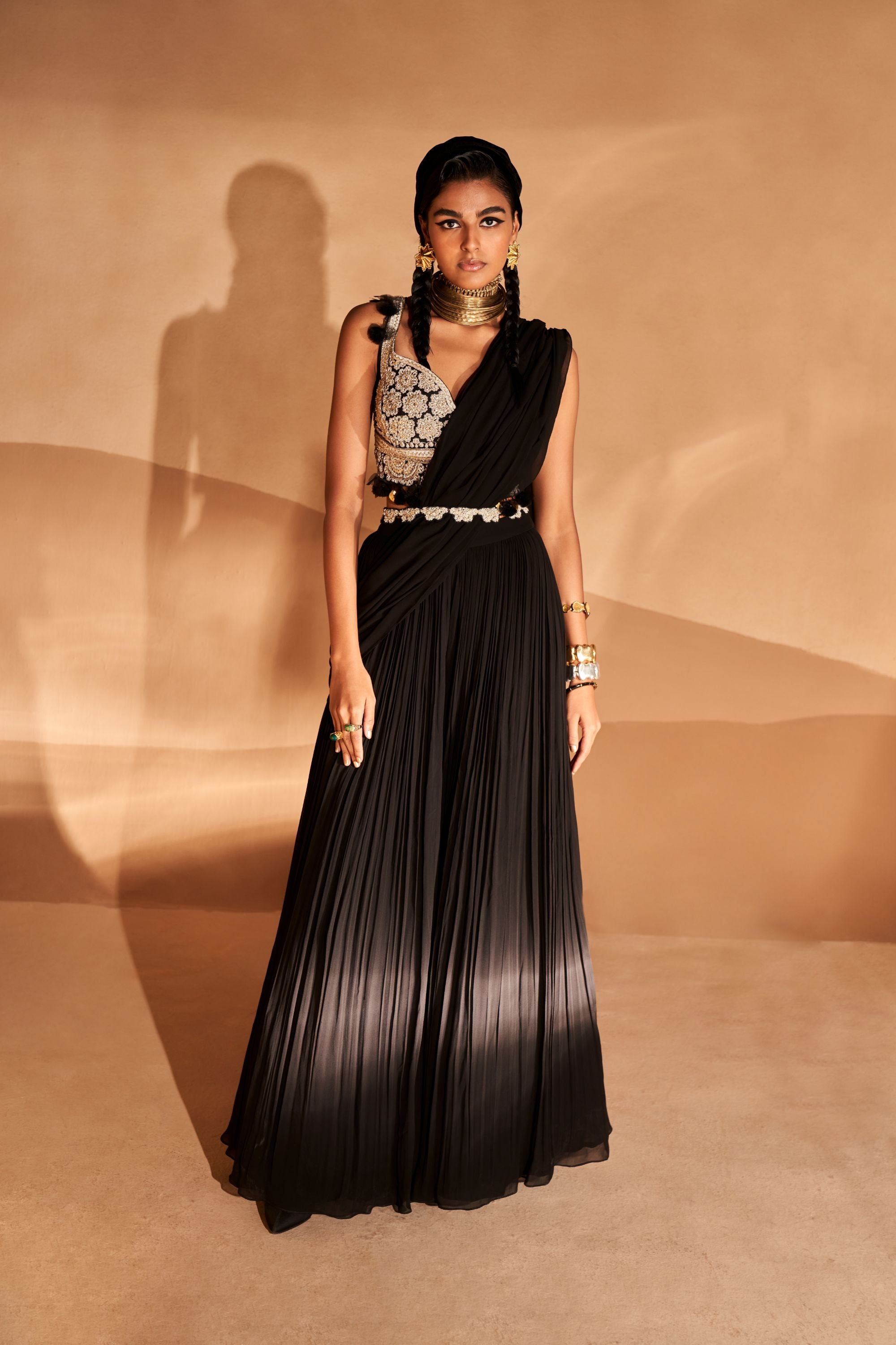 Palazzo saree clearance dress