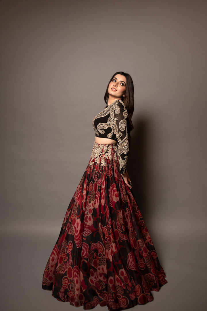 Mahima Chawla in our Bold Ambi Blouse & Gulbahar Skirt Set