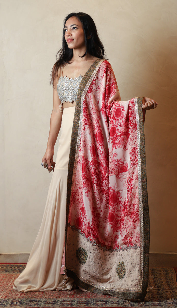 Blossom Print Georgette Odhni