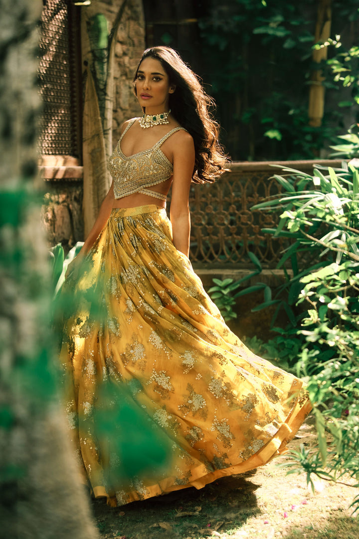 Mustard Lisa Sylvia Lehenga Set