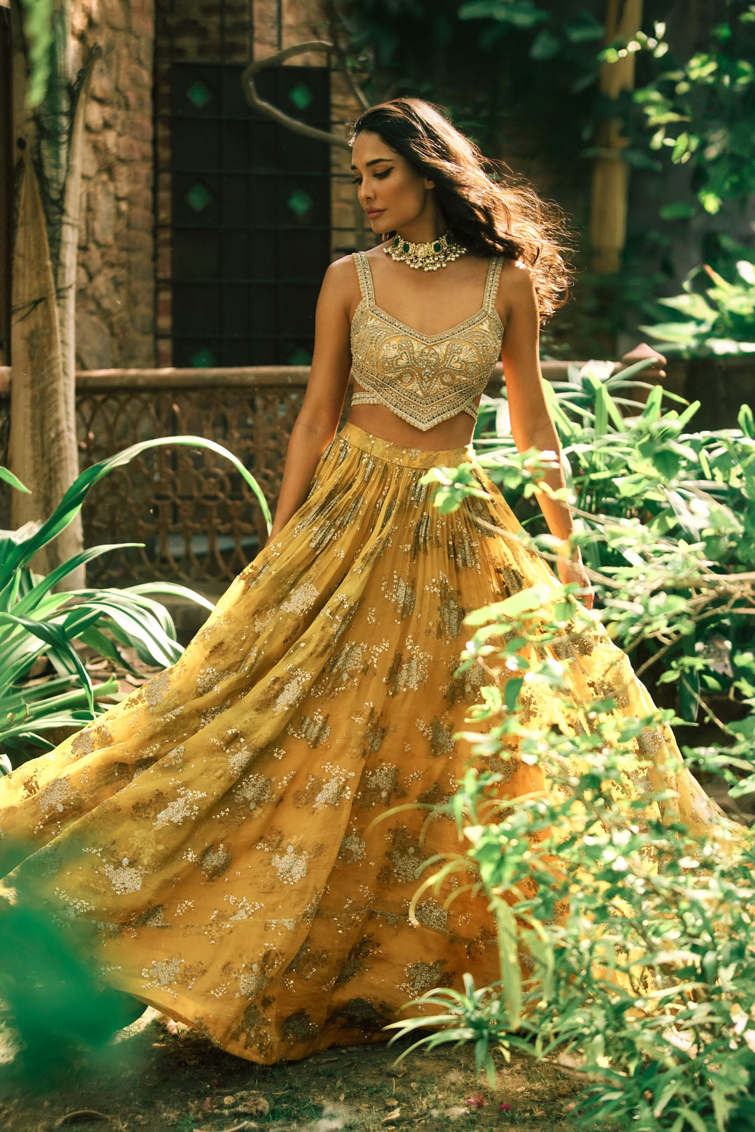 Mustard Lisa Sylvia Lehenga Set