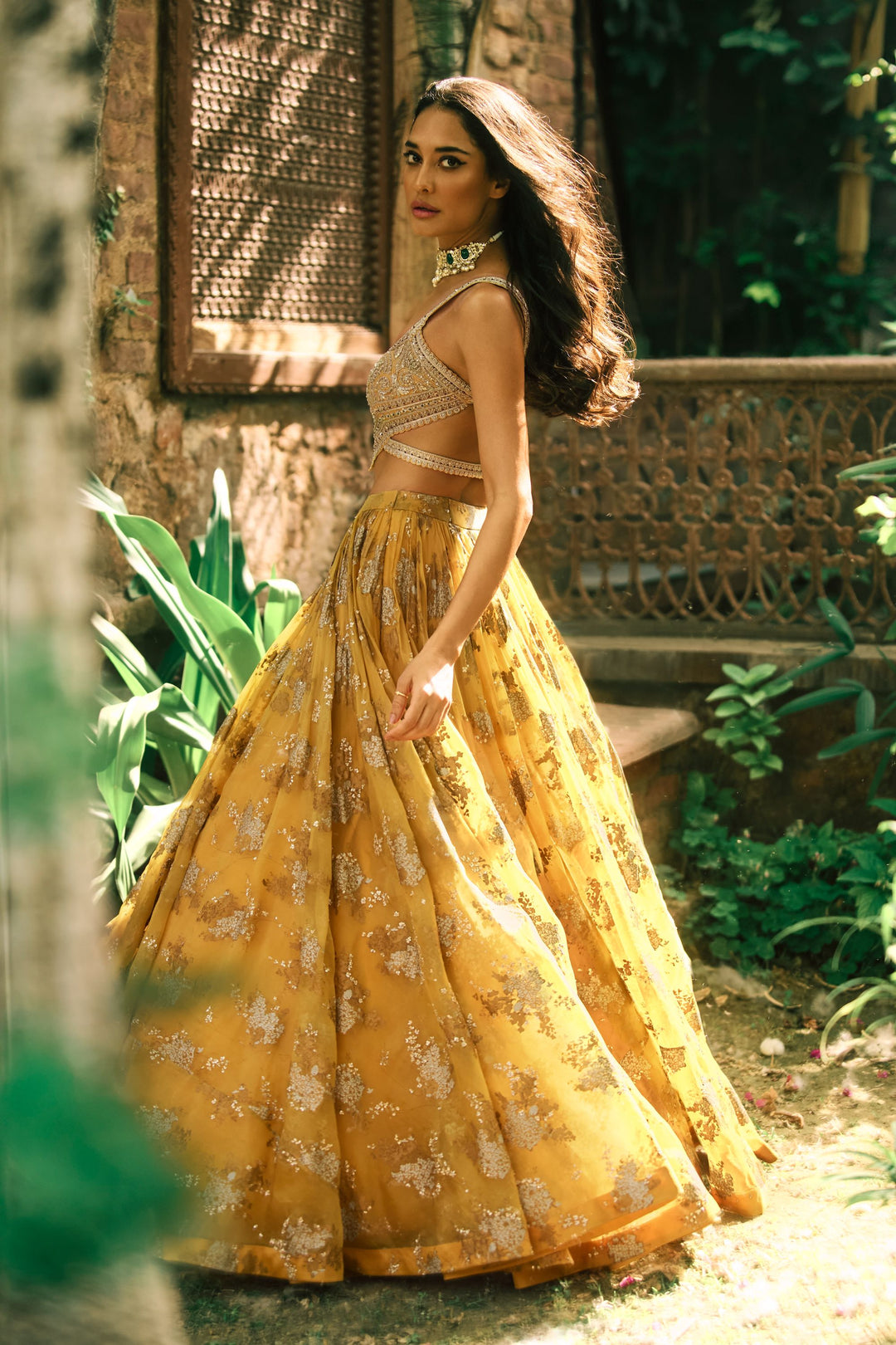 Mustard Lisa Sylvia Lehenga Set