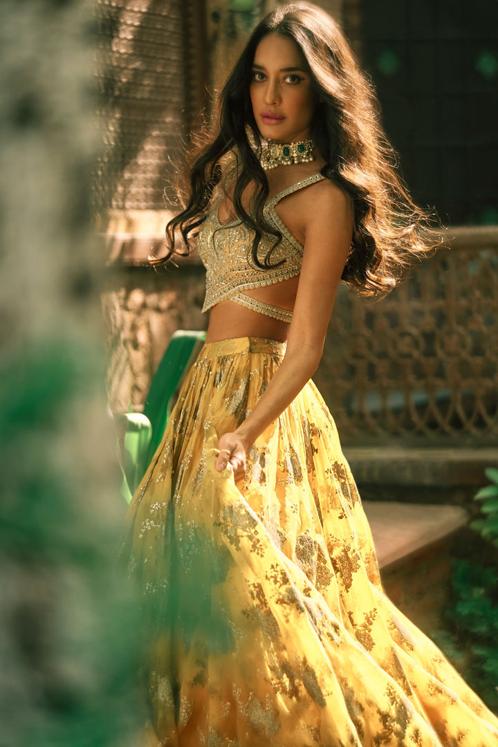 Mustard Lisa Sylvia Lehenga Set