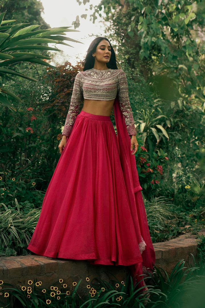 Deep Pink Lisa Lehenga Set