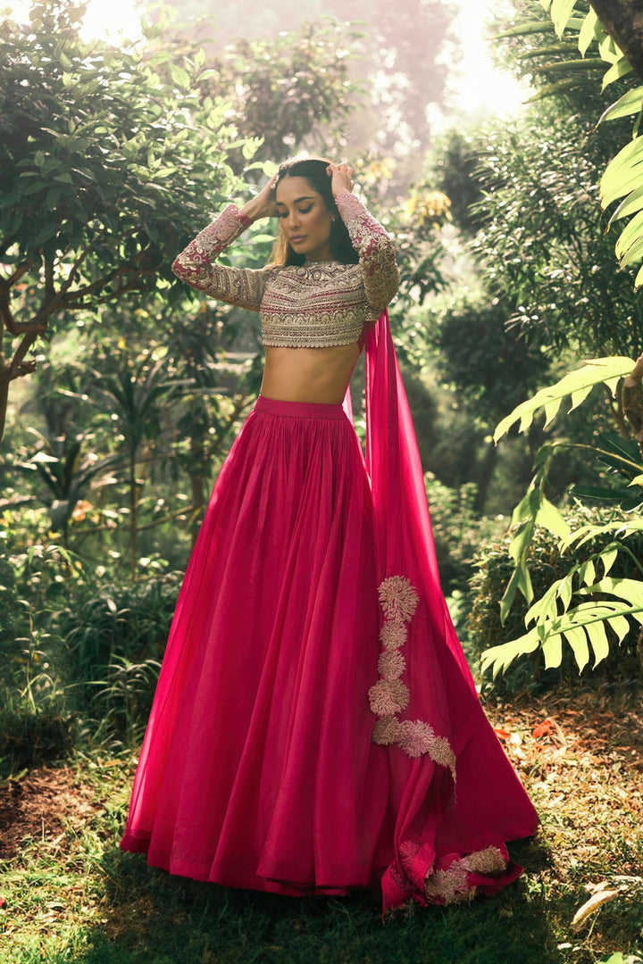 Deep Pink Lisa Lehenga Set