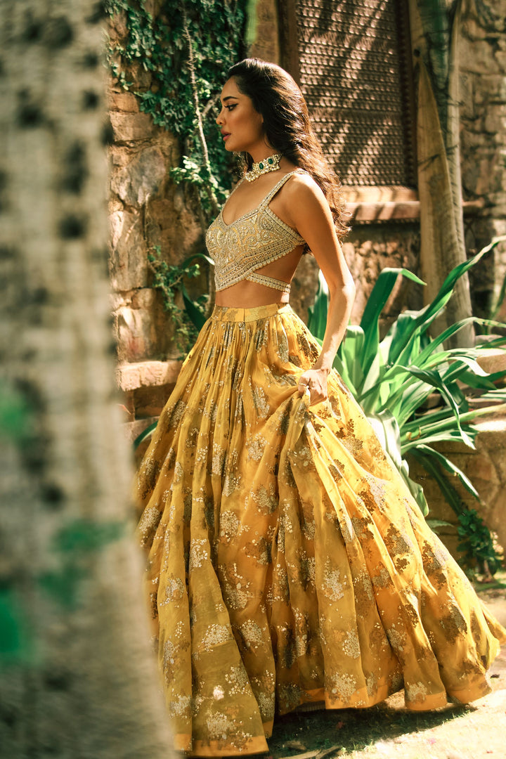 Mustard Lisa Sylvia Lehenga Set