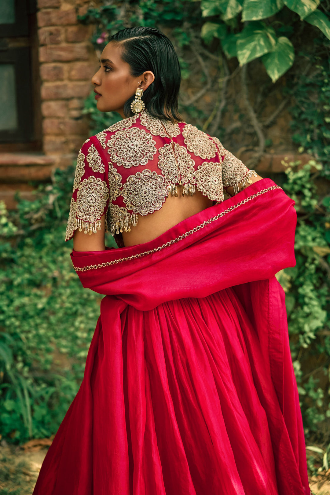 Crimson Red Lehenga Set