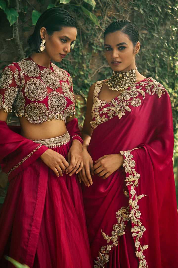 Crimson Red Lehenga Set