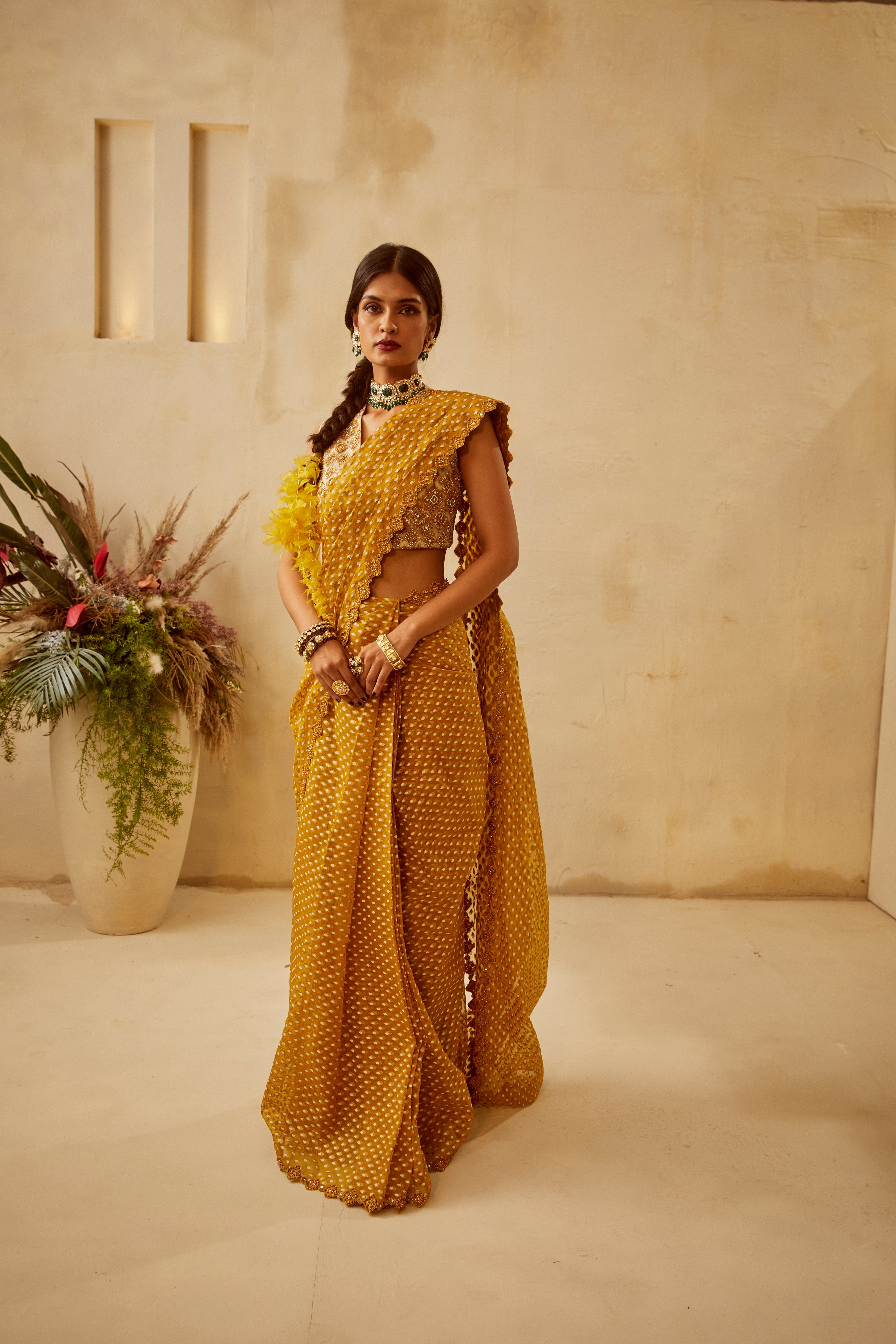 Designer Haldi Function Yellow Silk Satin Saree, Jhanvi Kapoor, Designer  Yellow Saree for Function, Unstichied Blouse, Stitching Available - Etsy